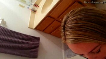 Young amateur couple engages in nasty deepthroat blowjob with monster cock