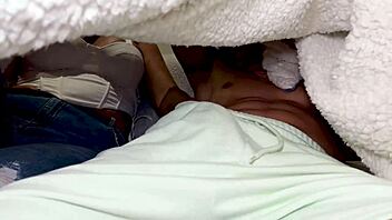 Ebony Milf Stepmom Fucks Stepson’s Friend in Wild Interracial Threesome!