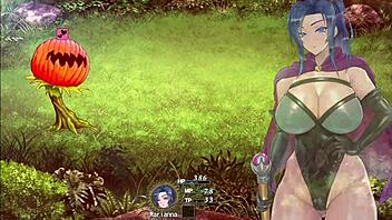 Cute adventurer loses virginity to pink friend with creampie and cum in anime part 3.