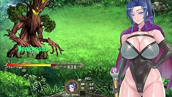 Cute adventurer loses virginity to pink friend with creampie and cum in anime part 3.