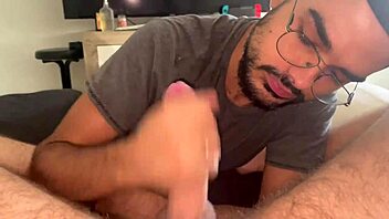 big white cock cums in mouth