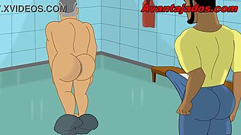 Cartoon Gay: Old Gym Guy Fantasy