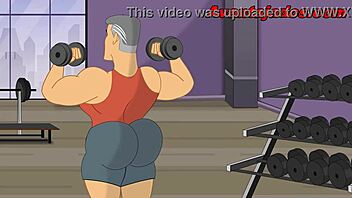 Cartoon Gay: Old Gym Guy Fantasy