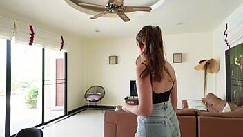 PETITE BABE BENT OVER IN ROLEPLAY, SLUTTY REALTOR GIVES SLOPPY BLOWJOB TO CLOSE DEAL