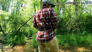 hey pawg lumberjack, stripping naked in the woods?