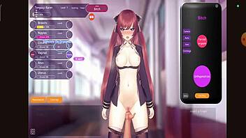 Watch me train this bitch in the hentai game outdoors.