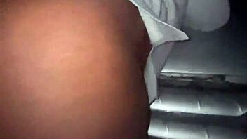 Shy teen 18+ takes huge ebony shaft in public