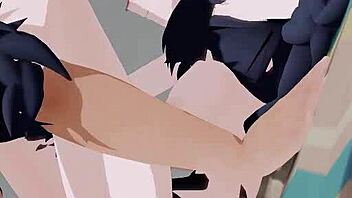 kazusa beast in 3d anime cartoon adventure 😄