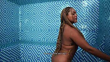 Oh wow, my best friend's son and I in the sauna for interracial sex! Carla Morelli and Pipeboy1