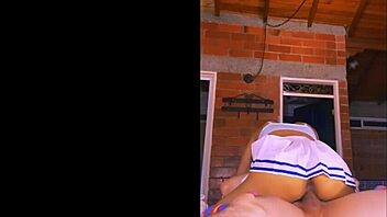 Latina teen relaxes during college session