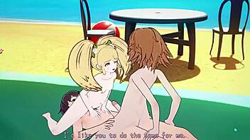 Watch Chihiro And Hiyoko Get Wild On The Beach!