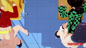 Japanese manga and anime featuring gay orgies and creampies