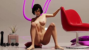 Elizabeth Masturbating With Toys In Game Solo