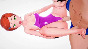 Adult Gwen In Swimsuit Prepares To Engage With Massive Cock In 3D Parody