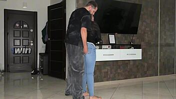 Roughly banged ex-girlfriend for stealing, creampied her pussy hard