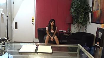 Angie chats tattoos during sexy casting interview! 😏