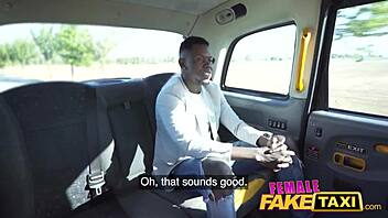 Big black cock pumps tight pussy in taxi ride