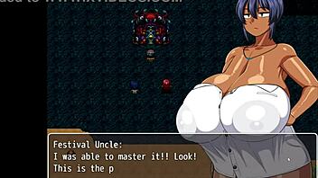 Tanned girl Natsuki defeats lord in hentai game!