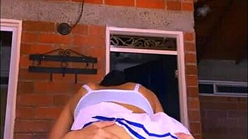 Latina teen relaxes during college session