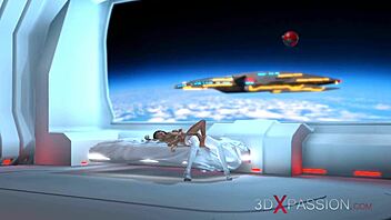 3D sci-fi dickgirl android gets naughty with hot woman! 😍