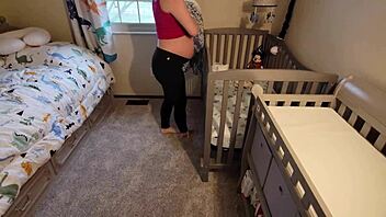 uh, my pregnant stepmom got stuck under crib, helpin’ her out now.