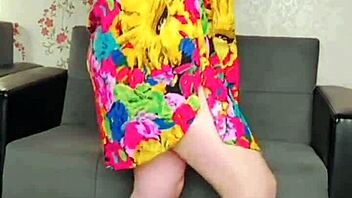 big butt crossdresser shows off sexy dress on webcam