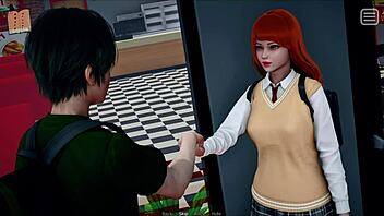 my bully turns lover with big tits in cartoon