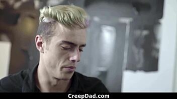 stepdaddy catches stepson on gay site and dishes out punishment.