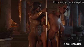 Anal sex with a big cock in a hentai game like in a real sex game