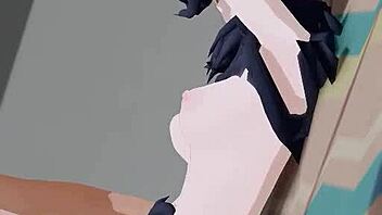 kazusa beast in 3d anime cartoon adventure 😄