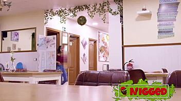 Sweet small 18+ latina Adely fears big black cocks but we blow her mind in doggystyle and cowgirl