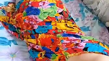 big butt crossdresser shows off sexy dress on webcam