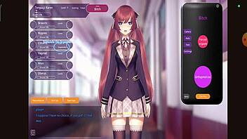 Watch me train this bitch in the hentai game outdoors.