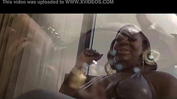 Gucci panda gets her fat ebony ass fucked