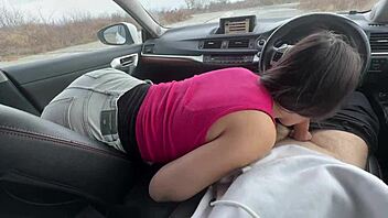 Student got frisky sucking in the car post-study.