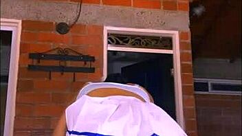 Latina teen relaxes during college session