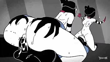 cartoon mime gets wild in hardcore sex scene