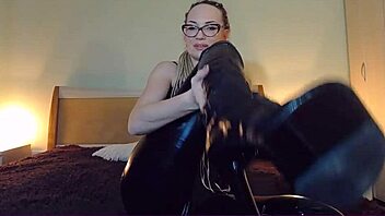 lick my boots clean, loser, and polish them now for me