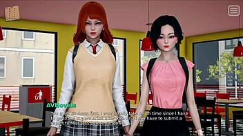 my bully turns lover with big tits in cartoon