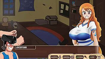 Sailor Nami and Marines in 3D One Piece Hentai