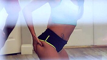 Slutty Wife Armani Black Caught Banging Yoga Trainer with Deepthroat Action