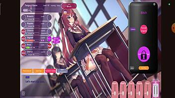 Watch me train this bitch in the hentai game outdoors.