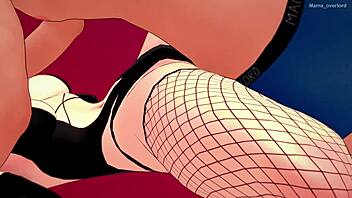 Hot bride in fishnets enderman mask fucks before bed hentai minecraft