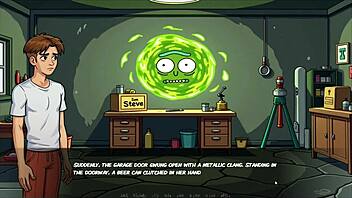 Morty's sister squirts in the shower in Demonioms
