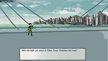 18Titans parody with Starfire, Blackfire, and Jinx in steamy action