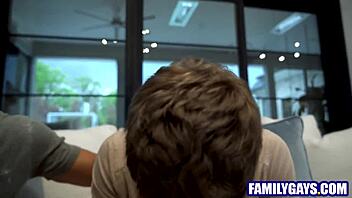 Personal stepdad and stepson secret gay sex moment