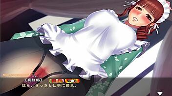 maid-san to boin game hozuki scene 2 english