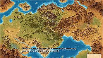 In a taboo hentai game, the maid stepmom goes without panties.