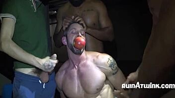 Rough Gangbang Turns Handsome Professor Into Pig Bottom