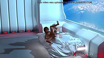 3D porn with hot shemale action in space station